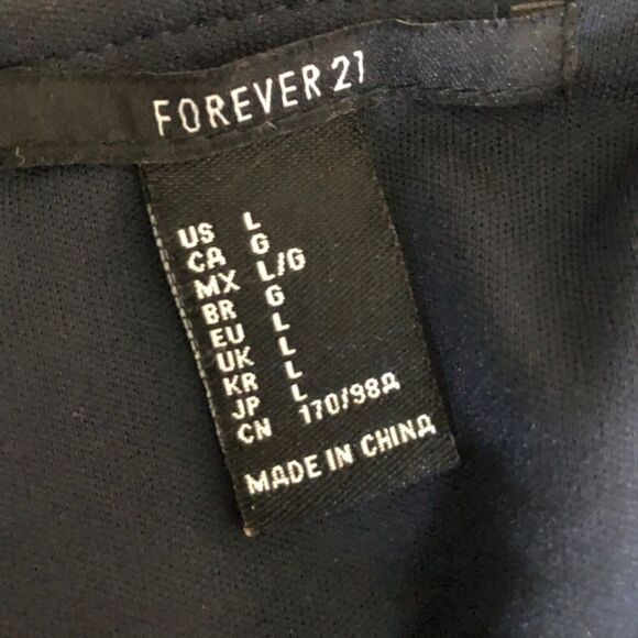 Forever 21 L Cropped Blue Sequin Evening Club Holiday Sexy Short Sleeve Top - Picture 6 of 7